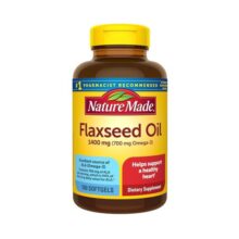 روغن دانه کتان نیچرمید 100 عددی Nature Made Extra Strength Flaxseed Oil 1400 mg