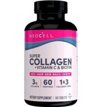 سوپر کلاژن، ویتامین سی و بیوتین نئوسل 180 عددی NeoCell Super Collagen Vitamin C Biotin