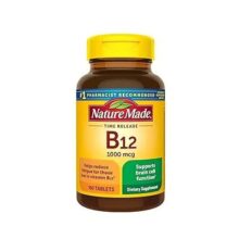 قرص ویتامین ب12 نیچرمید 160 عددی Nature Made Vitamin B12 1000 mcg Time Release Tablets