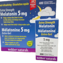 ملاتونین وبر نچرالز 5 میلی گرم ۴۰۰ عددی Webber naturals Melatonin