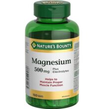 منیزیم نیچرز بونتی 500 میلی گرم 150 عدد به همراه الکترولیت