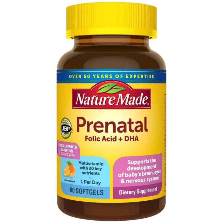 مولتی ویتامین پریناتال نیچرمید 180 عددی Nature Made Prenatal Multivitamin Folic Acid + DHA Softgels
