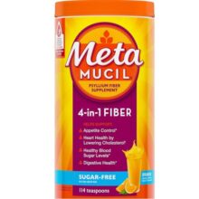 مکمل فیبر متاموسیل Metamucil بدون قند طعم پرتقال