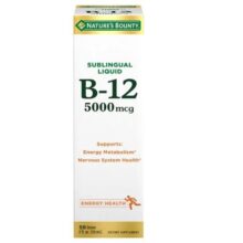 ویتامین B12 مایع نیچرز بونتی 5000 میکروگرم 59 میلی لیتر