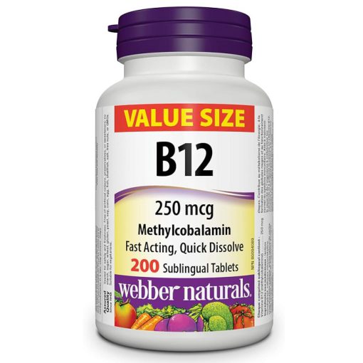 ویتامین B12 وبر نچرالز 250 میکروگرم 200 عدد 6654e0d5a1b04.jpeg