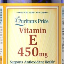 ویتامین ای برند  Vitamin E 450 mg Puritan’s Pride مقدار 450 میلی‌گرم
