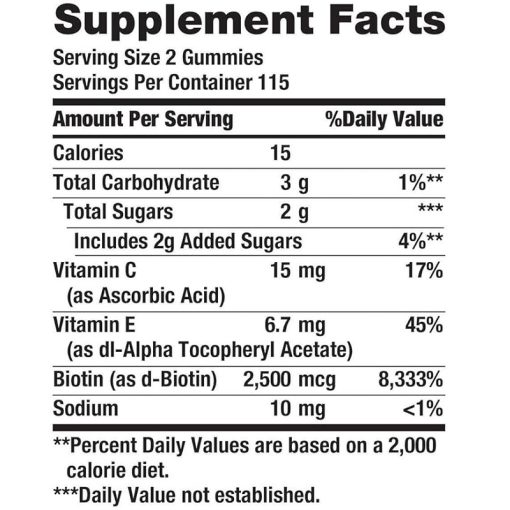پاستیل تقویت کننده پوست، مو و ناخن نیچرز بونتی 230 عدد 6651e6bf54f2a.jpeg