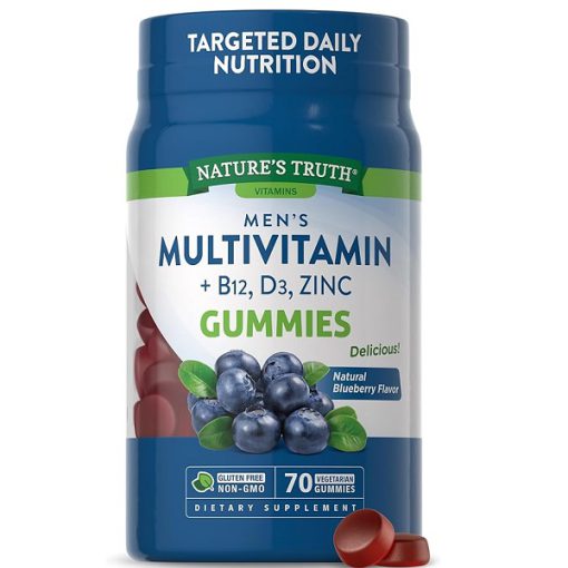 پاستیل مولتی ویتامین مردانه نیچرز تریث حاوی ویتامین B12، D3 و زینک 6626a29f9b7a1.jpeg